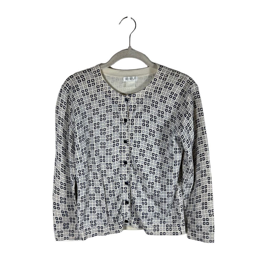 Claudie Pierlot Geometric Print Button Down Cardigan